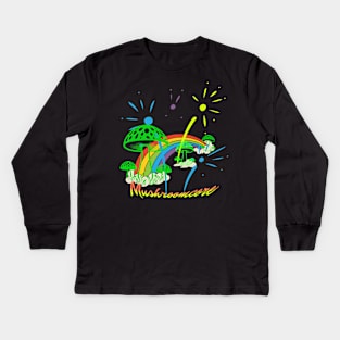 Mushroomcore Madness Kids Long Sleeve T-Shirt